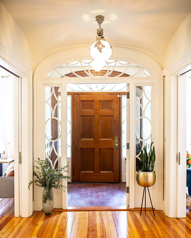 Maine historic home renovation interior doorway preserved